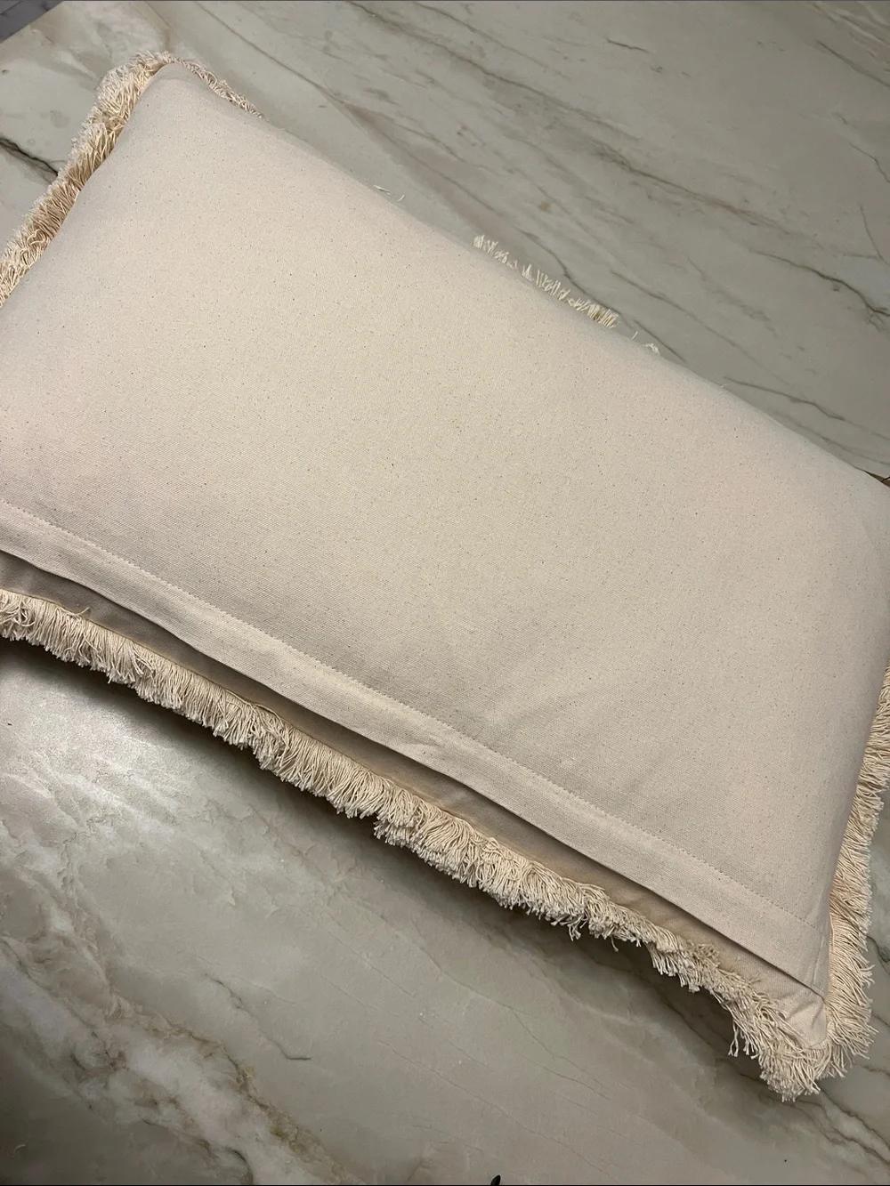 Ikat-Style Pillow by Devi Designs, feather & down insert, zipper closure 16 x 26